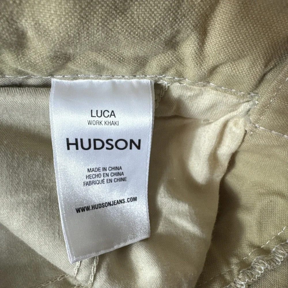 Hudson Men's Jeans NWT Size 30 Luca Wide Leg Carpenter Khaki Paint Splatter‎